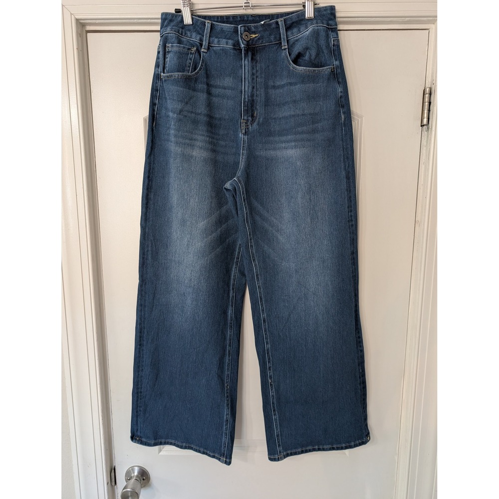 HALARA Dark Blue Wide Leg Jeans